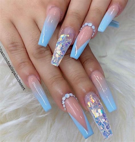 Pin By Ariel🧚🏽‍♂️ On Top 5️⃣ Blue Acrylic Nails Cute Acrylic Nails