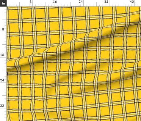 90s Yellow Plaid Fabric Chers Plaid By Etsy Canada