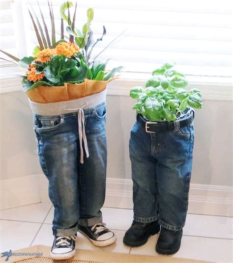 Blue Jean Planter Upcycle Your Jeans Birdz Of A Feather In 2020