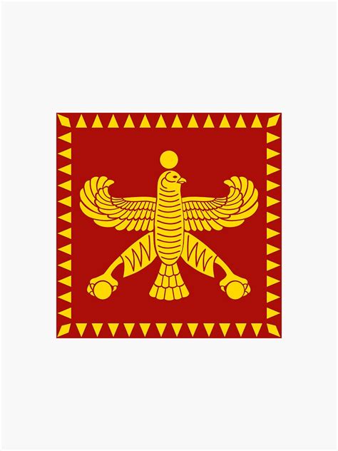 Sassanid Empire Flag Cyrus The Great Sticker For Sale By Anyflags