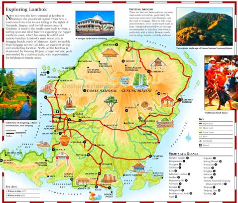 Lombok Tourist Map Ontheworldmap Com
