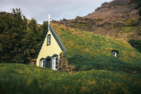 Turf Church In Icelandic Village Of Hof Iceland Photograph By Miroslav