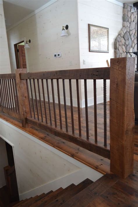 Reclaimed Wood Timber Stair Railings Photos Rustic Stairs Loft
