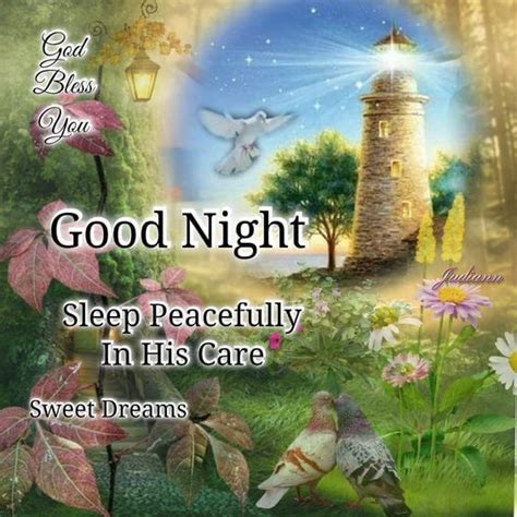 Sleep Peacefully In His Care Sweet Dreams Good Night Pictures