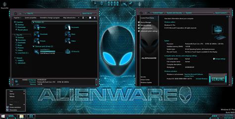 Alienware Inspired Skinpack For Windows 78110 19h2 Skin Pack For