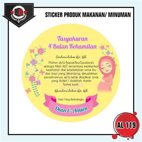 Jual Sticker Tasyakuran Kehamilan Bulan Shopee Indonesia
