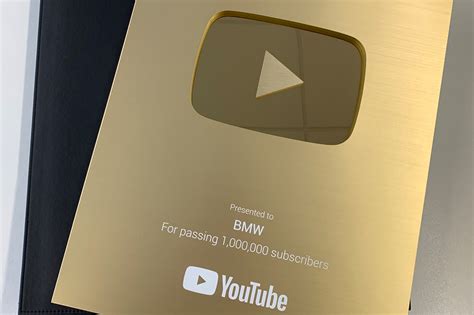 Bmw Youtube “golden Button Award