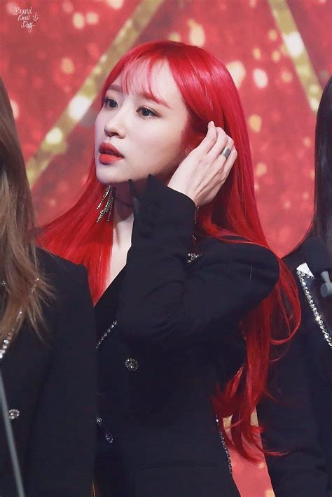 Dedicated To Female Kpop Idols ♡ Red Hair Kpop Hani Red Hair Color