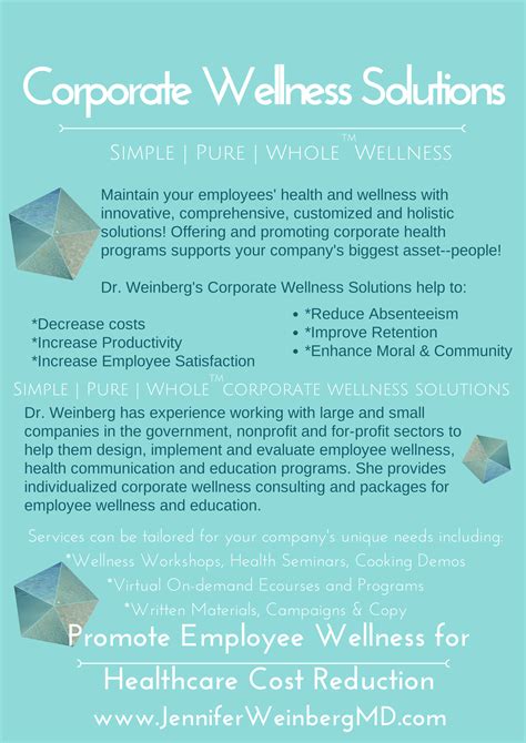 Solutions For Corporate Wellness And Consulting Dr Jennifer L