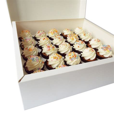 White Cupcake Box Holds 25 Cupcakes Cake And Cupcake Boxes