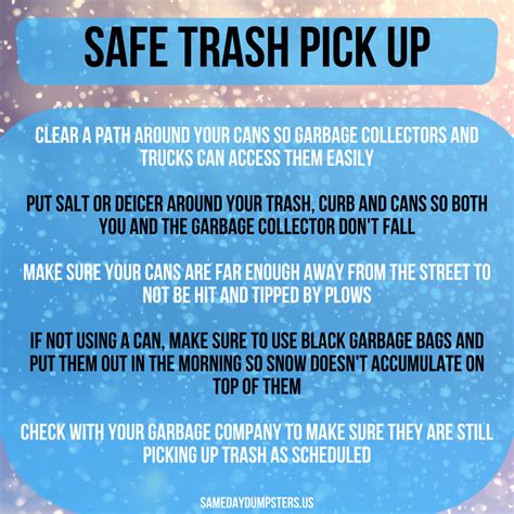 Safe Trash Pick Up Tips Trash Pick Up Safe