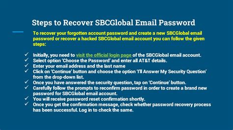 Ppt How Do I Resetrecover Sbcglobal Email Password 1 833 836 0944