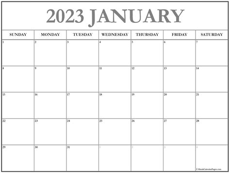January 23 2023 Calendar Printable Word Searches