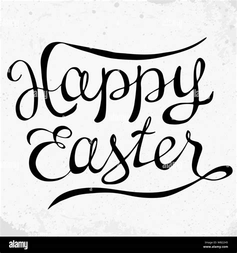 Greeting Happy Easter Card Text Template Hand Written Phrase Happy