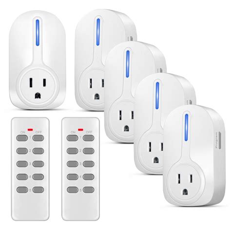 5 Pack Wireless Remote Control Power Outlet Plug Light Switch Socket 2