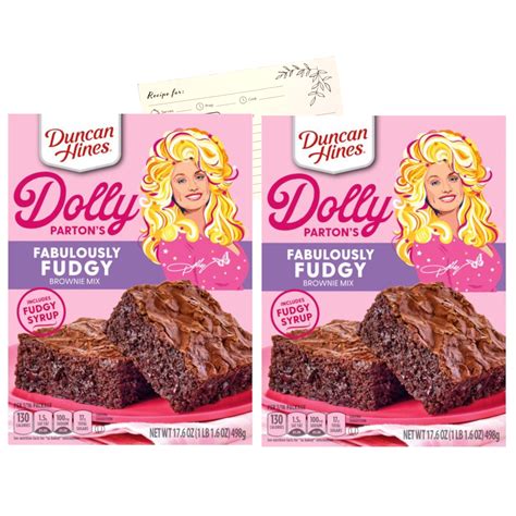 Duncan Hines Dolly Partons Fudge Brownie Mixes 176 Oz Pack Of 2