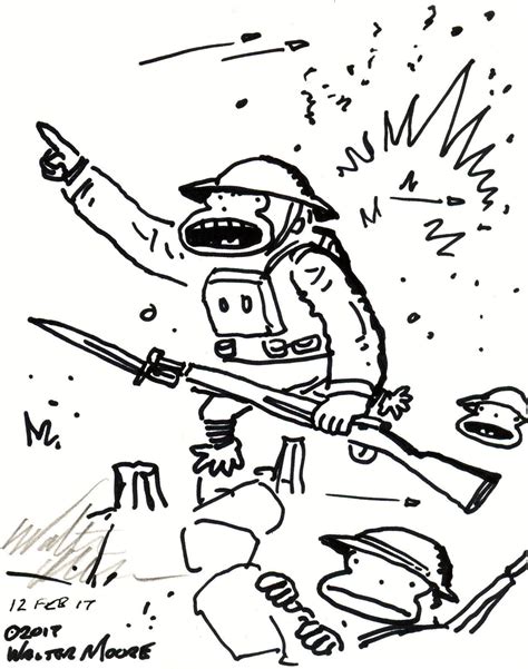 Trench Warfare Ww1 Easy Drawings Sketch Coloring Page