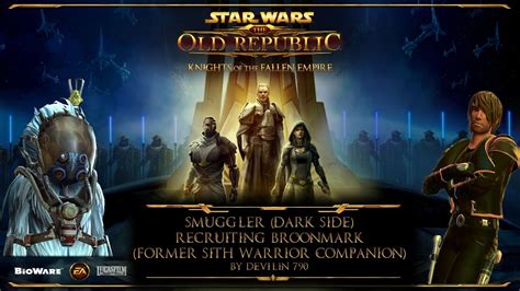 We did not find results for: SWTOR: KOTFE, Smuggler (Dark side) Recruiting Broonmark (Former Sith Warrior companion) - YouTube