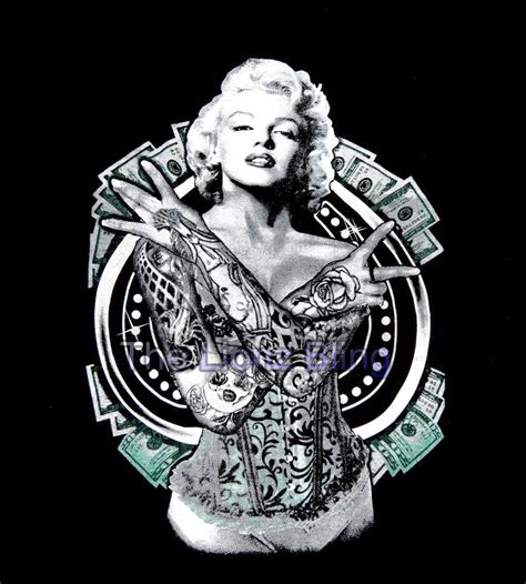 Urban Hip Hop Marilyn Monroe Vegas Style Gangster T Shirt