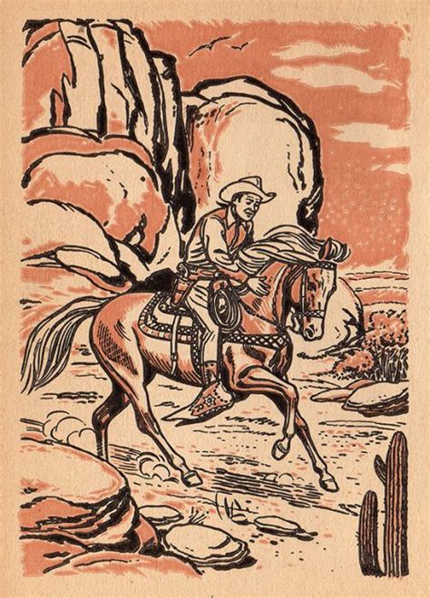 The Vintage Cowboy Cowgirl Art Cowboy Art Vintage Art