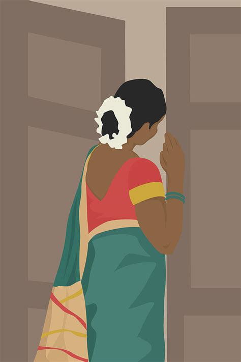 South Asian Tamil Brown Skin Indian Woman Art Design Digital Art By
