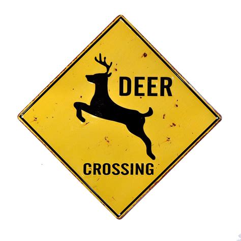 Deer Crossing Metal Sign Harbour Rose Boutique