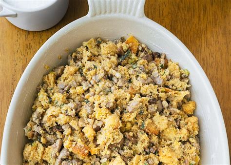 Cornbread Stuffing With Sausage And Chestnuts Recipe Sausage