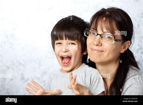 Happy Mother And Son Stock Photo Alamy