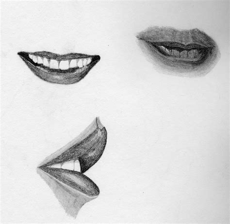 Lips Pencil Sketch At Explore Collection Of Lips