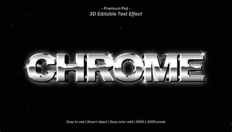 3d Chrome Editable Text Effect Text Effects Text Happy New Year Text