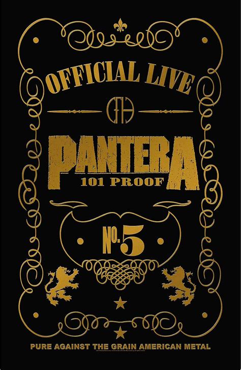Pantera Poster 101 Proof Band Logo New Official 70cm X 106cm Textile