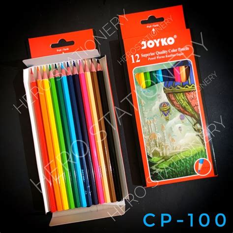 Jual Pensil Warna Superior Quality Color Pencil Joyko 12 Warna Cp 100
