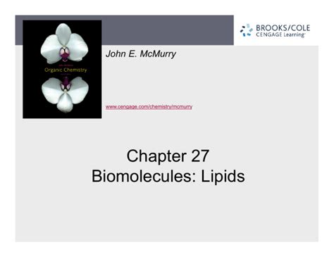 Chapter 27 Biomolecules Lipids