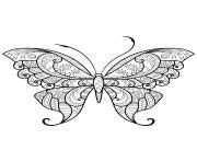 Coloriage Papillon Zentangle Jolis Motifs 17 JeColorie Com