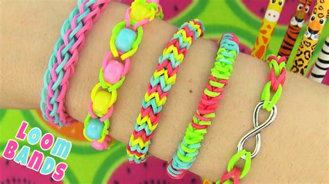 How to make a cross friendship bracelets (criss cross or diamond pattern). How to Make Loom Bands. 5 Easy Rainbow Loom Bracelet ...