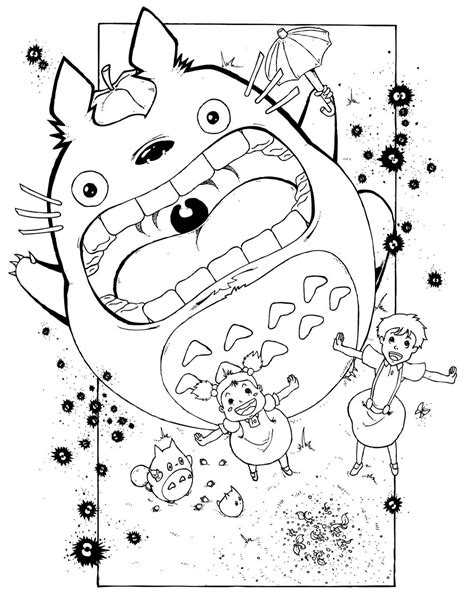 Top 9 Coloring Pictures Of My Neighbor Totoro For Small Children