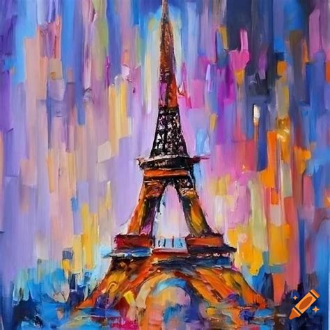Eiffel Tower Oil Painting On Craiyon