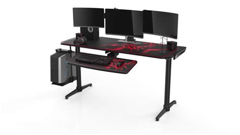They come in several sizes to fit your space, too. 60 Inch Black Computer Gaming Table Desk Withe Cable ...