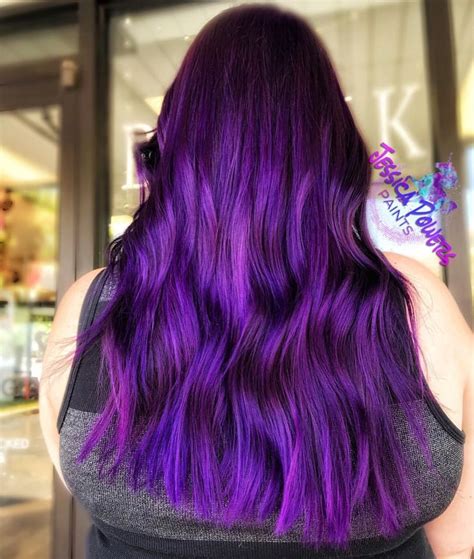 Velvet Purple Vibrant Vivid Fashion Purple Hair Color Balayage Ombré
