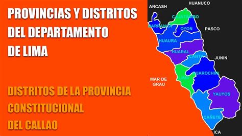 Provincias Y Distritos Departamento De Lima Distritos Provincia Constitucional Del Callao