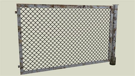 3d Model Chain Link Fence Vr Ar Low Poly Cgtrader