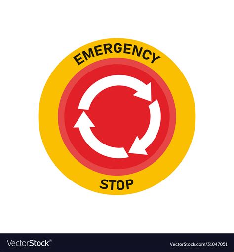 Emergency Stop Button Icon