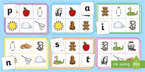 Check out the best satpin activities for some phonics fun with your eyfs kids. FREE! - Phonics Bingo | Phase 2 | Primary Resource | Twinkl