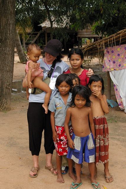 Cambodia Myriam And Children Near Angkor Wat Cambodia Spiraltri3e