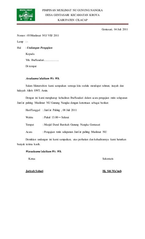 5 surat undangan resmi karang taruna. Contoh Surat Undangan Rapat Fatayat Nu - Edukasi.Lif.co.id