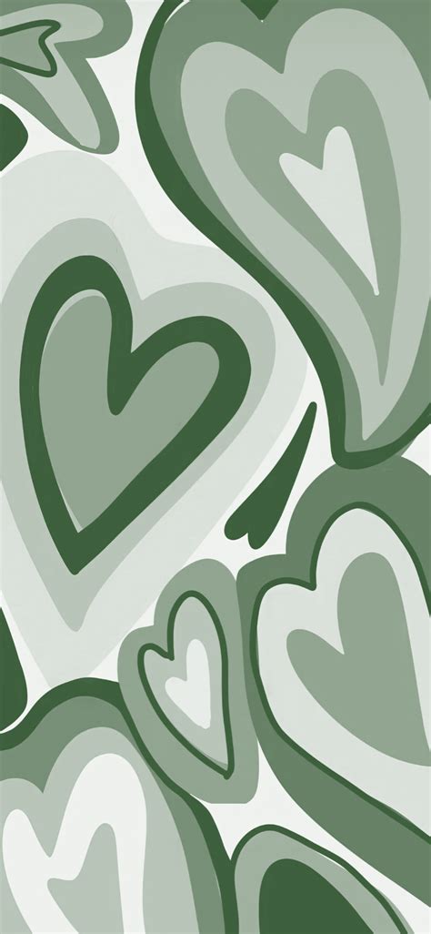 Sage Green Heart Wallpapers Wallpaper Cave
