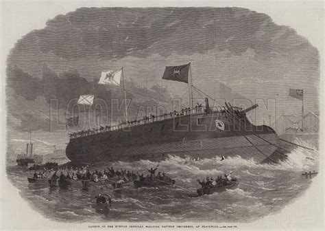 Launch Of The Russian Ironclad Floating Battery Pervenetz At Stock