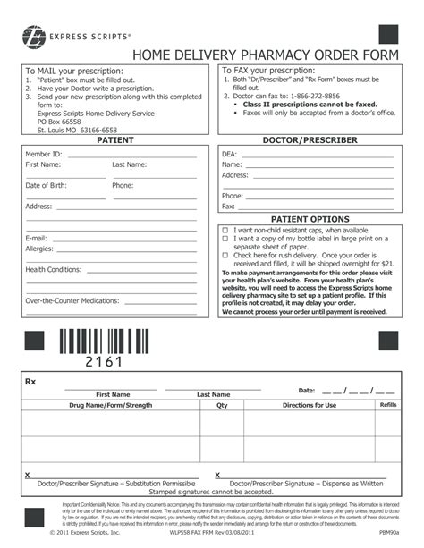 Boost Efficiency With Our Editable Form For Delivery Pharmacy Order Form