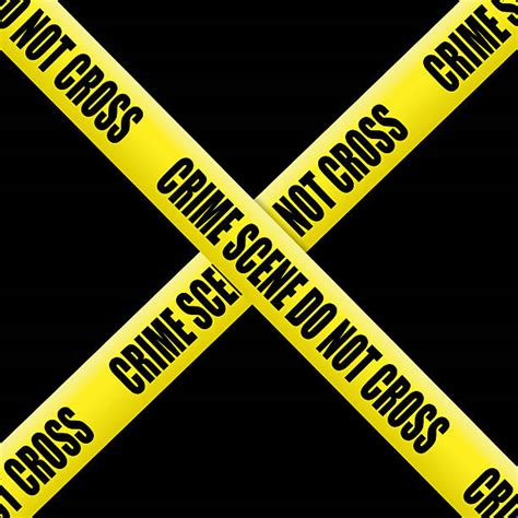 Crime Scene Do Not Cross Tape Silhouette Stock Photos Pictures