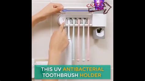 Antibacterial Ultraviolet Toothbrush Holder Steriliser Youtube